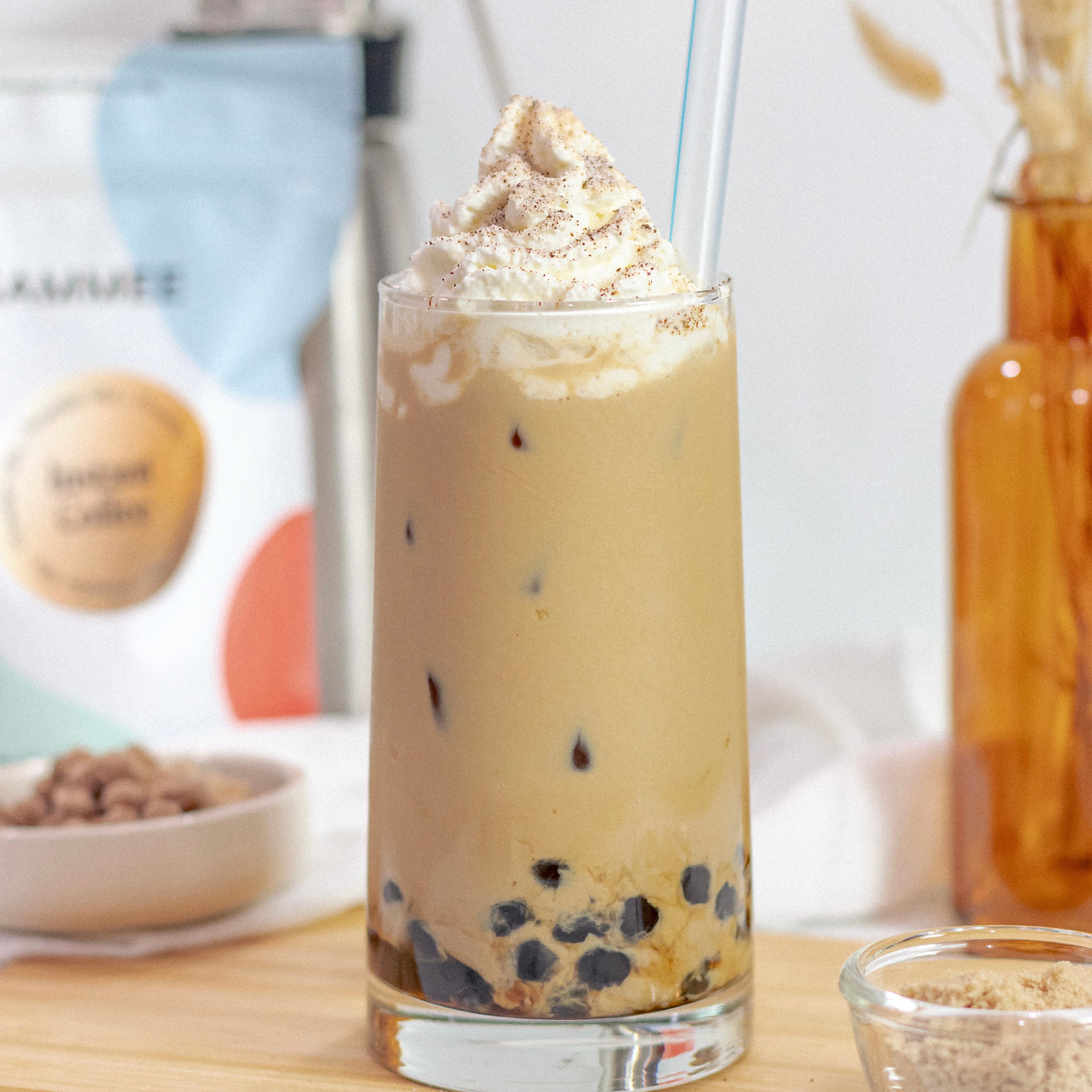 Instant Coffee Powder Drink with Boba